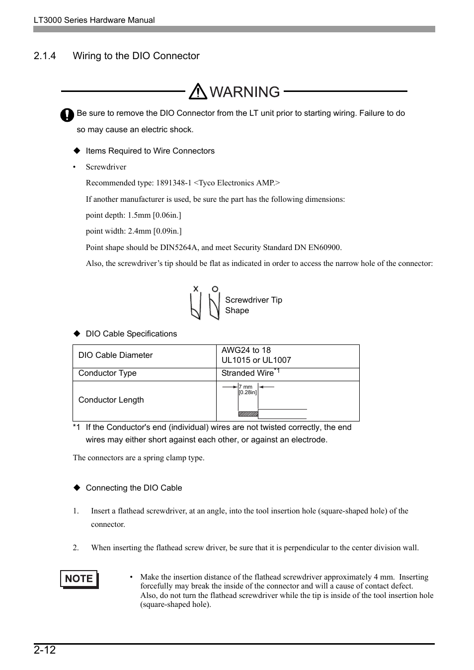 4 wiring to the dio connector, 4 wiring to the dio connector -12 | Proface LT3300 - 5.7 All-in-One HMI" User Manual | Page 39 / 93
