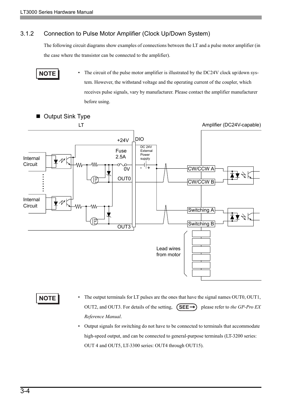Output sink type | Proface LT3300 - 5.7 All-in-One HMI" User Manual | Page 65 / 93
