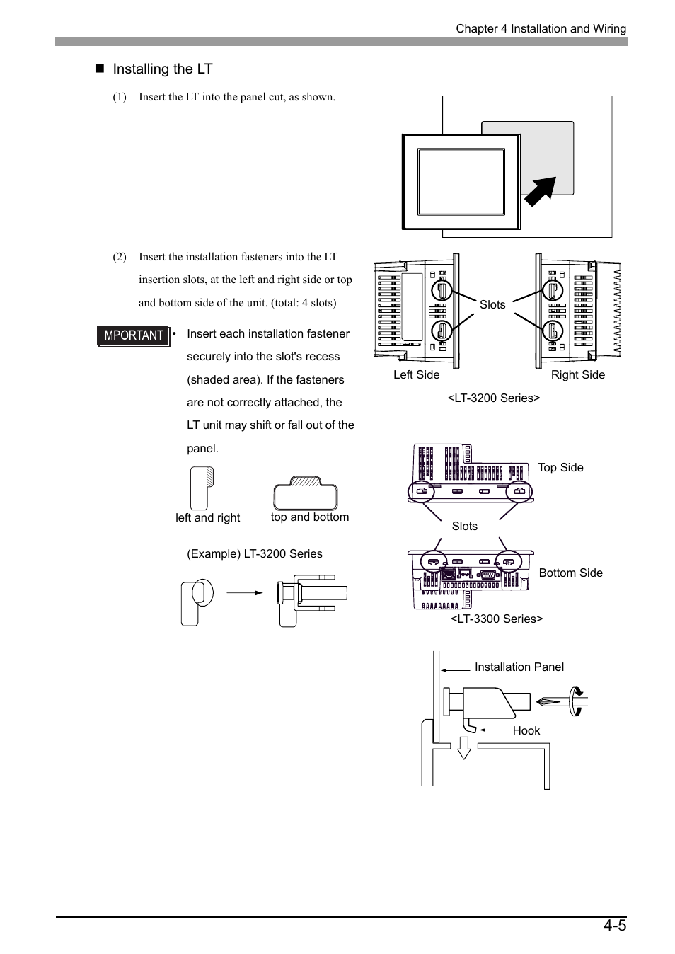 Installing the lt | Proface LT3300 - 5.7 All-in-One HMI" User Manual | Page 72 / 93