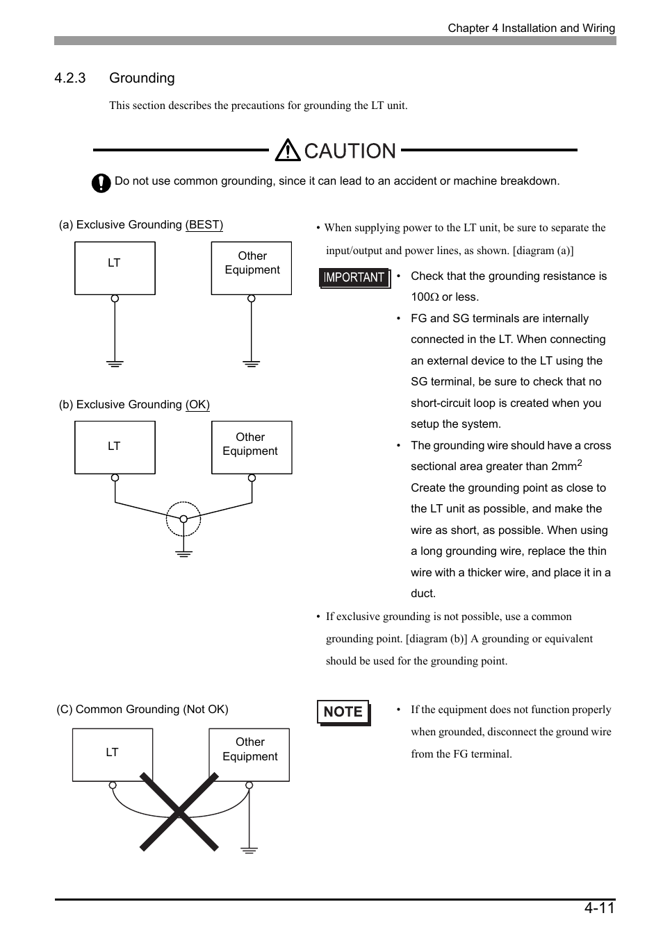 3 grounding, 3 grounding -11 | Proface LT3300 - 5.7 All-in-One HMI" User Manual | Page 78 / 93