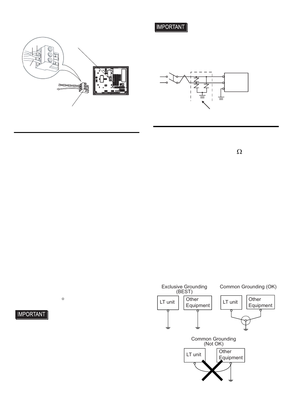 Power supply cautions, Grounding cautions | Proface LT3300 - 5.7 All-in-One HMI" User Manual | Page 13 / 16