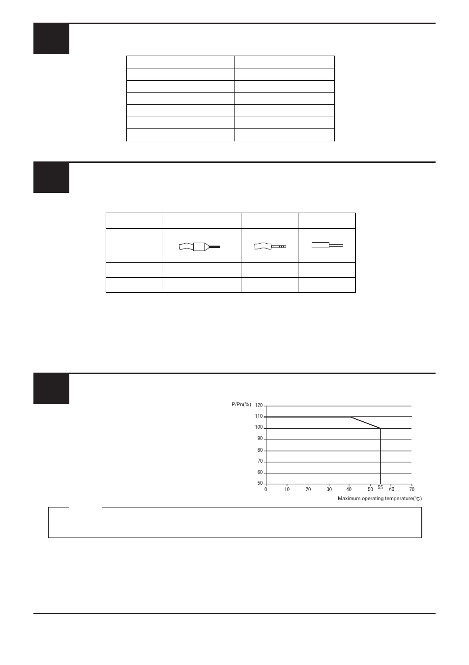 Specifications, Wiring, The ambient temperature and the power supply | The following types of wires can be used | Proface LT3200 - 3.8 All-in-One HMI" User Manual | Page 4 / 4