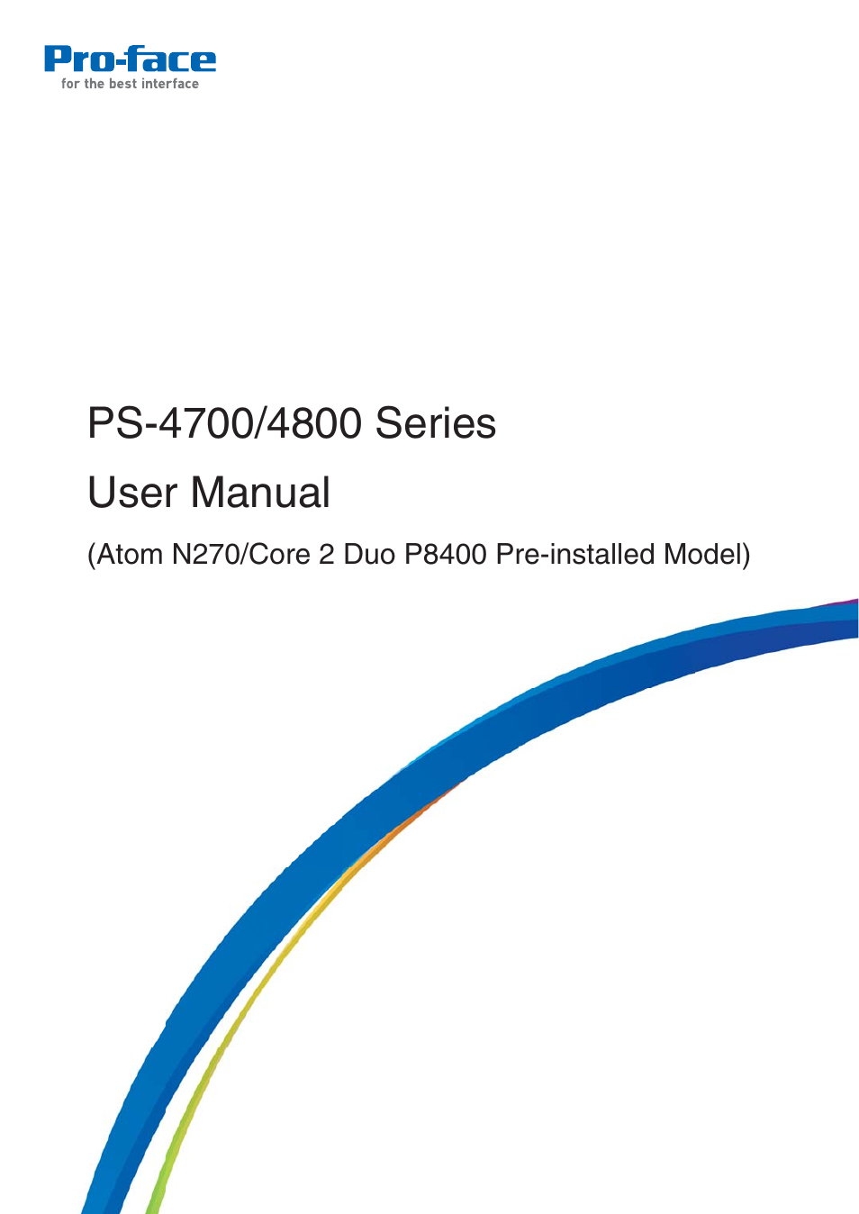 Proface PS4800 - 19 Panel PC" User Manual | 162 pages