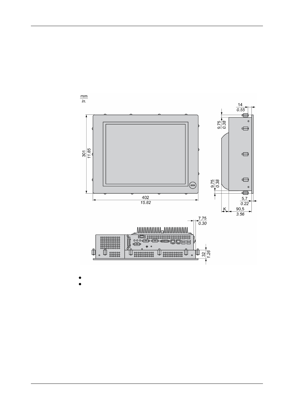 Industrial personal computer 15" dimensions | Proface PS4800 - 19 Panel PC" User Manual | Page 64 / 162