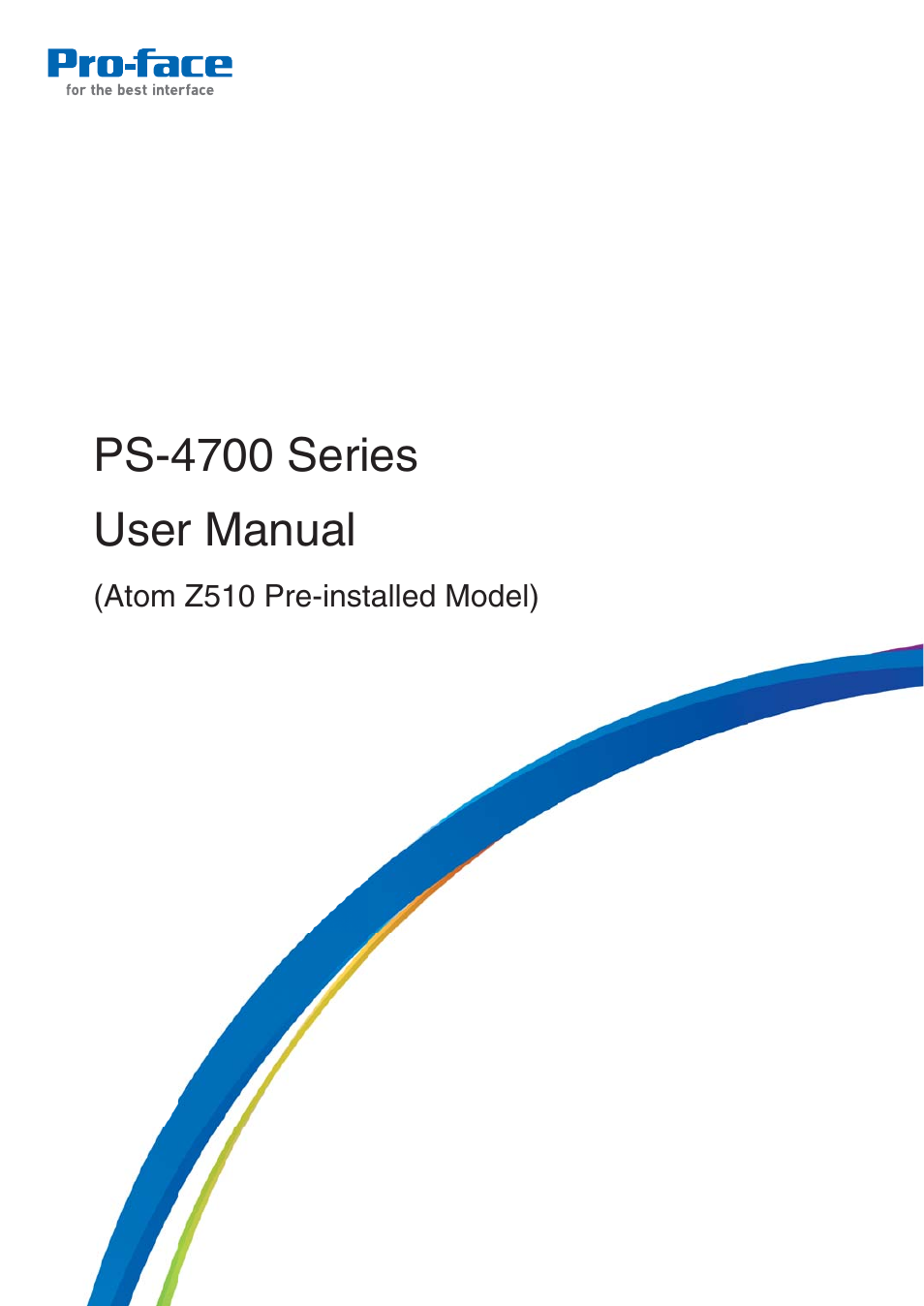 Proface PS4800 - 19 Panel PC" User Manual | 102 pages