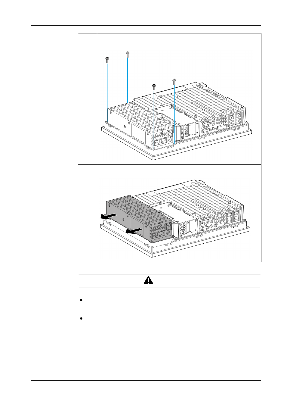 Caution | Proface PS4800 - 19 Panel PC" User Manual | Page 114 / 194
