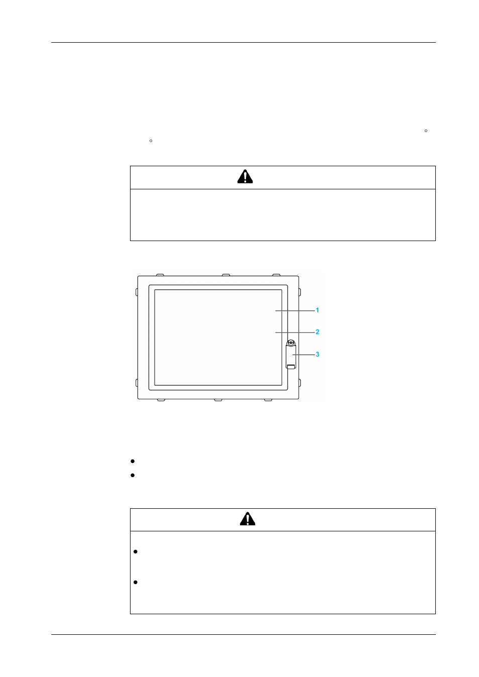 Industrial personal computer - description, Warning, Caution | Proface PS4800 - 19 Panel PC" User Manual | Page 30 / 194