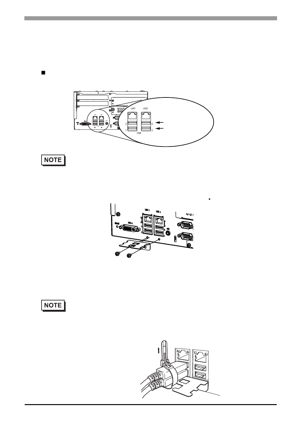 8 connecting usb cable clamp, 8 connecting usb cable clamp -21, Attaching the usb cable clamp | Proface APL3000B - Node Box PC User Manual | Page 112 / 151