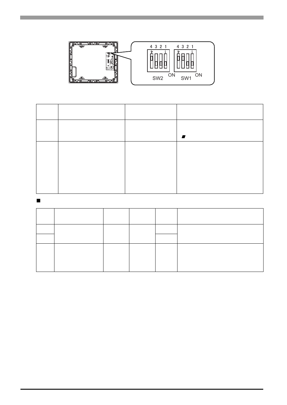 2 internal switches of the front module, 2 internal switches of the front module -22 | Proface APL3000B - Node Box PC User Manual | Page 63 / 151