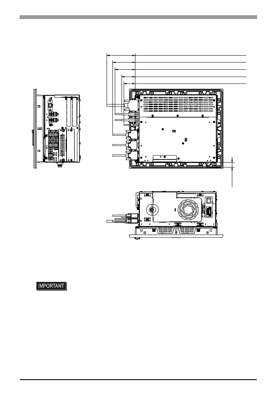 3 cable attached dimensions, 3 cable attached dimensions -10 | Proface APL3000B - Node Box PC User Manual | Page 73 / 151