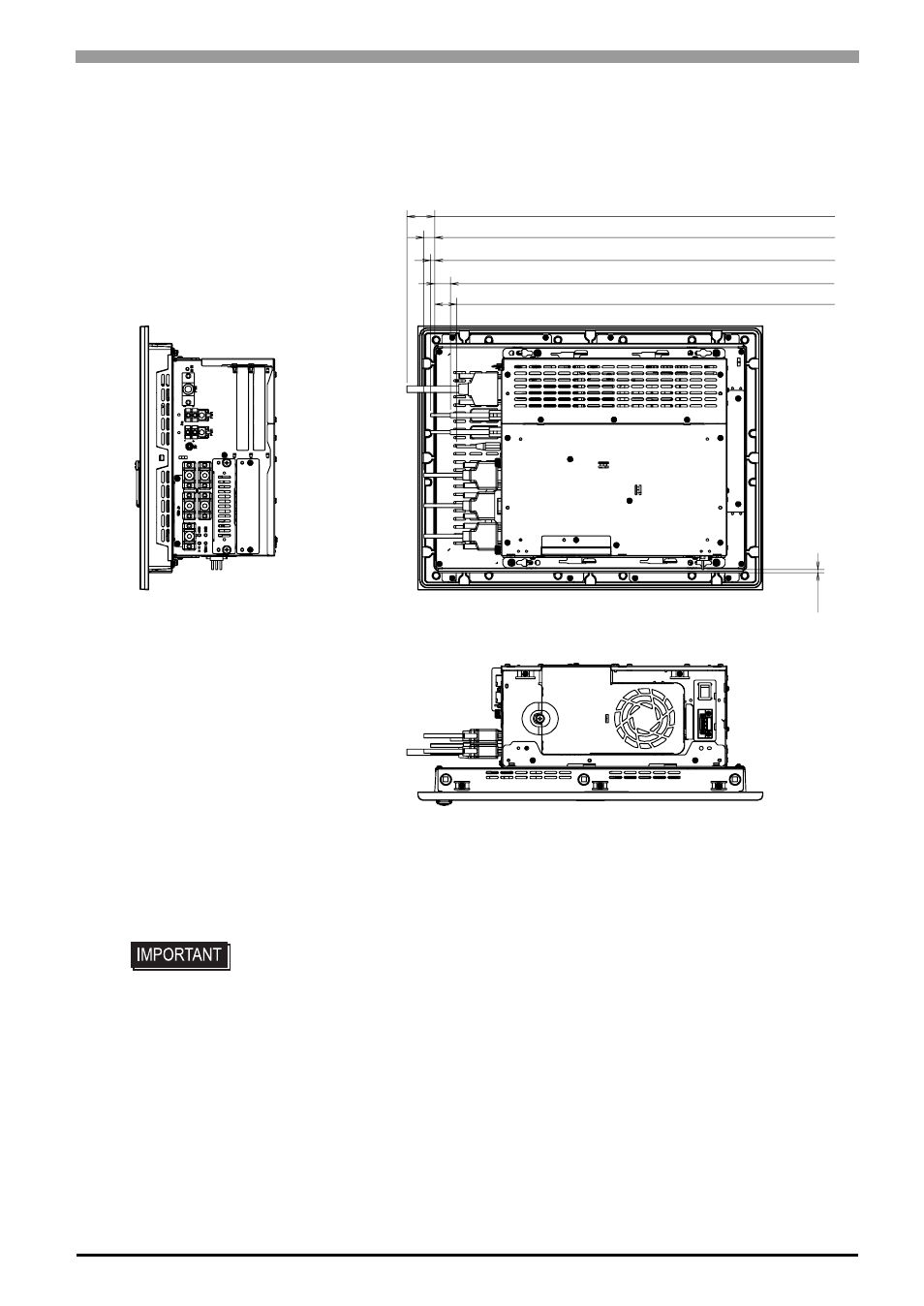 3 cable attached dimensions, 3 cable attached dimensions -19 | Proface APL3000B - Node Box PC User Manual | Page 82 / 151