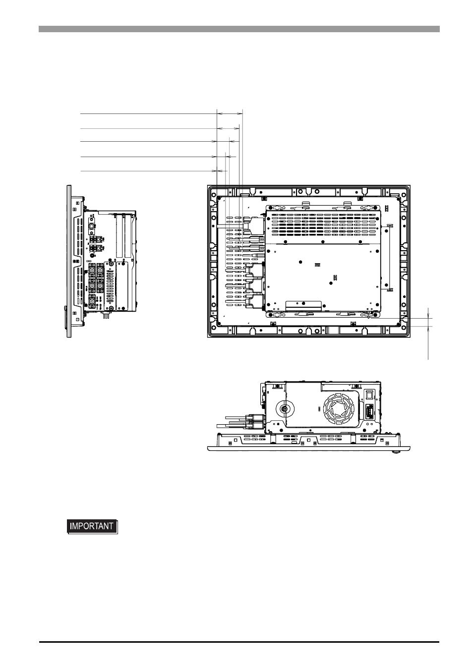 3 cable attached dimensions, 3 cable attached dimensions -23 | Proface APL3000B - Node Box PC User Manual | Page 86 / 151