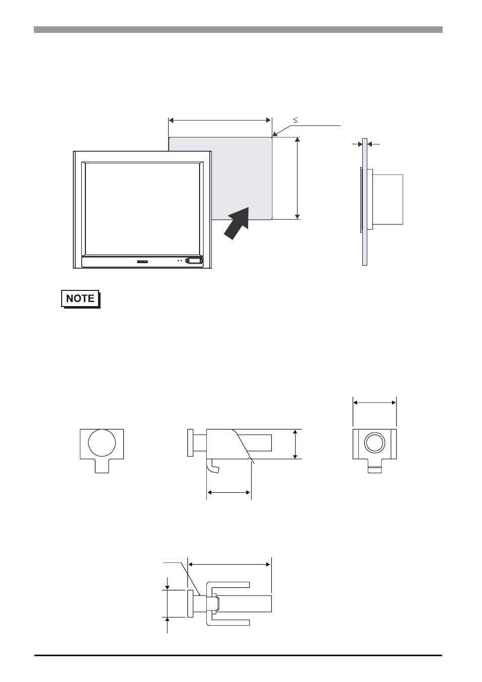 4 panel cut dimensions, 5 installation fasteners, 4 panel cut dimensions -28 | 5 installation fasteners -28 | Proface APL3000B - Node Box PC User Manual | Page 91 / 151