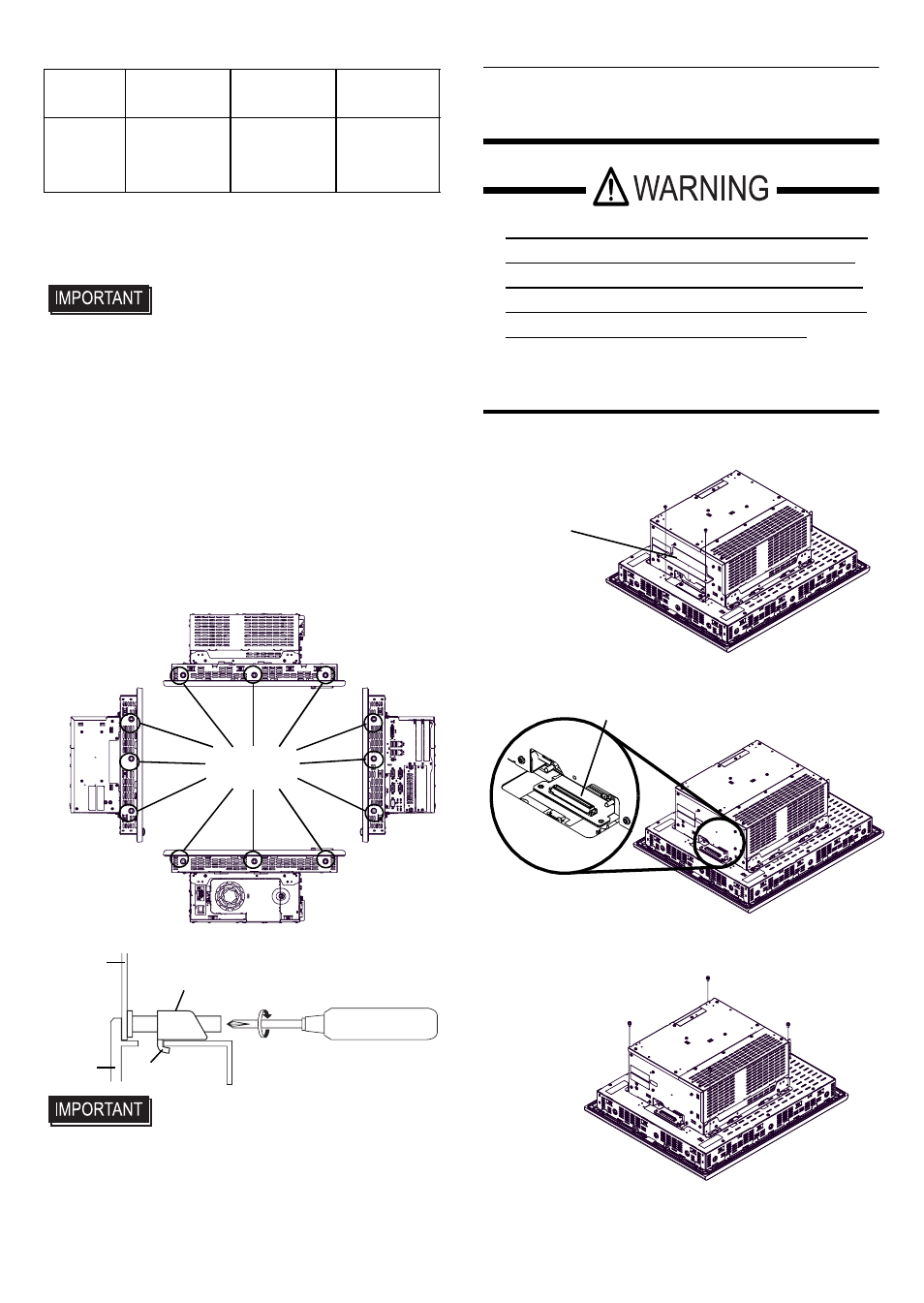 Uninstalling the front module and the control box | Proface APL3000B - Node Box PC User Manual | Page 11 / 16