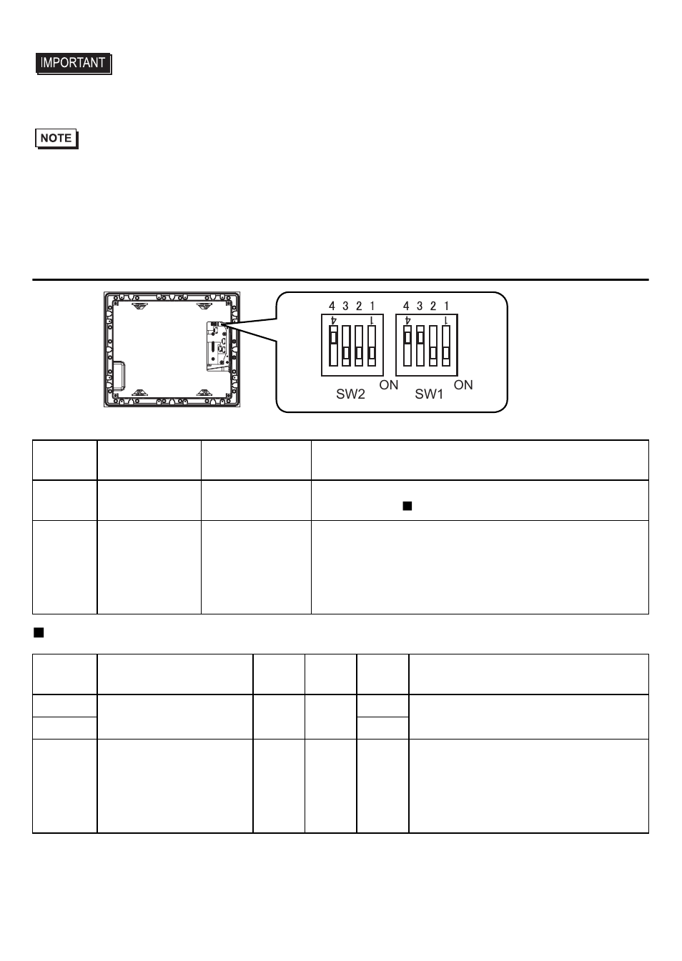 Internal switches of the front module | Proface APL3000B - Node Box PC User Manual | Page 10 / 24