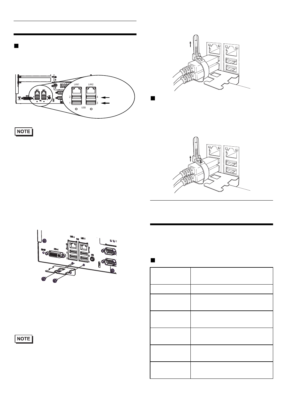 Connecting usb cable clamp, Installation prerequisites for standards, Attaching the usb cable clamp | Removing the usb cable clamp, Built-in battery unit version | Proface APL3000B - Node Box PC User Manual | Page 22 / 24