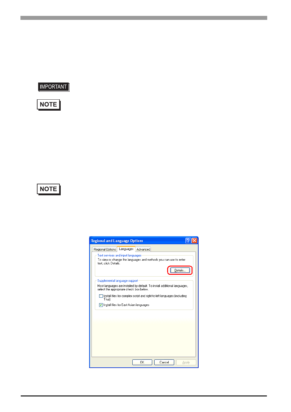 4 configuring the keyboard layout, 1 configuring keyboard layout in windows® xp, 4 configuring the keyboard layout -10 | 1 configuring keyboard layout in windows® xp -10, Configuring the keyboard layout, 10 4.4 configuring the keyboard layout | Proface APL3000B - Node Box PC User Manual | Page 119 / 141