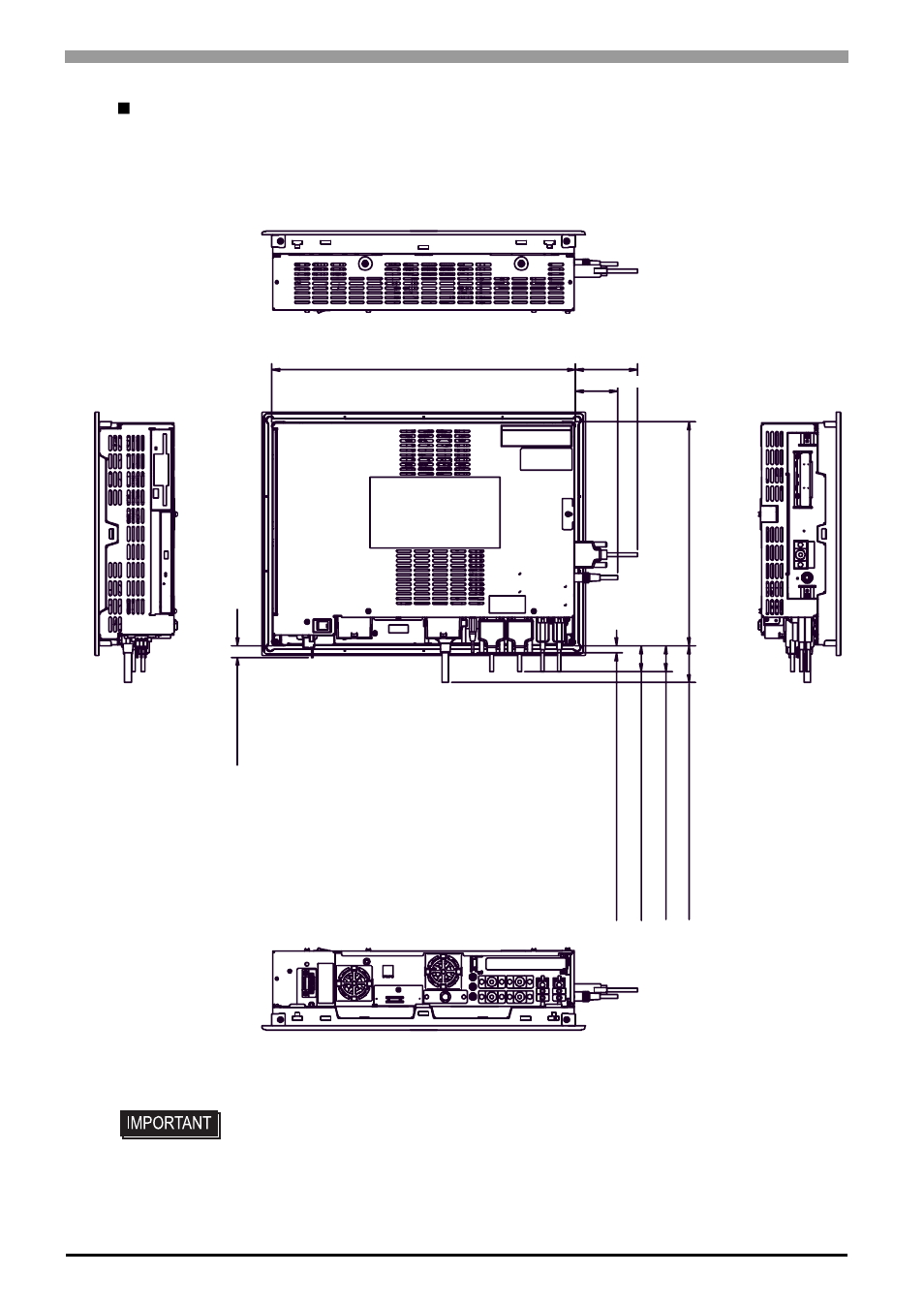 Cable attached dimensions | Proface APL3000B - Node Box PC User Manual | Page 41 / 76