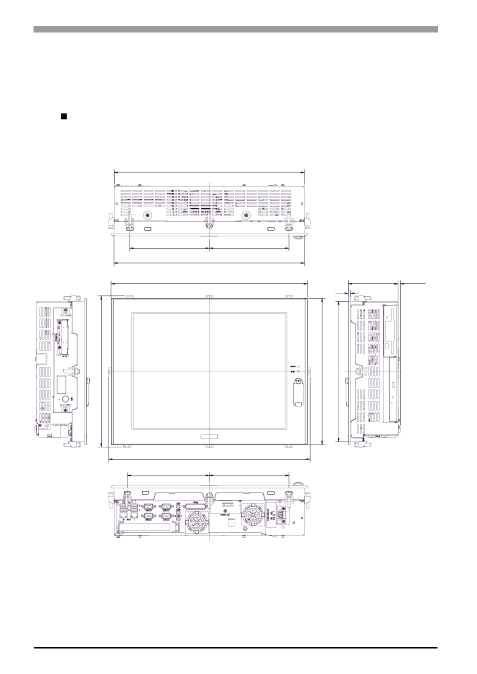 4 dimensions, 4 dimens, Installation fasteners attached dimensions | Proface APL3000B - Node Box PC User Manual | Page 45 / 111