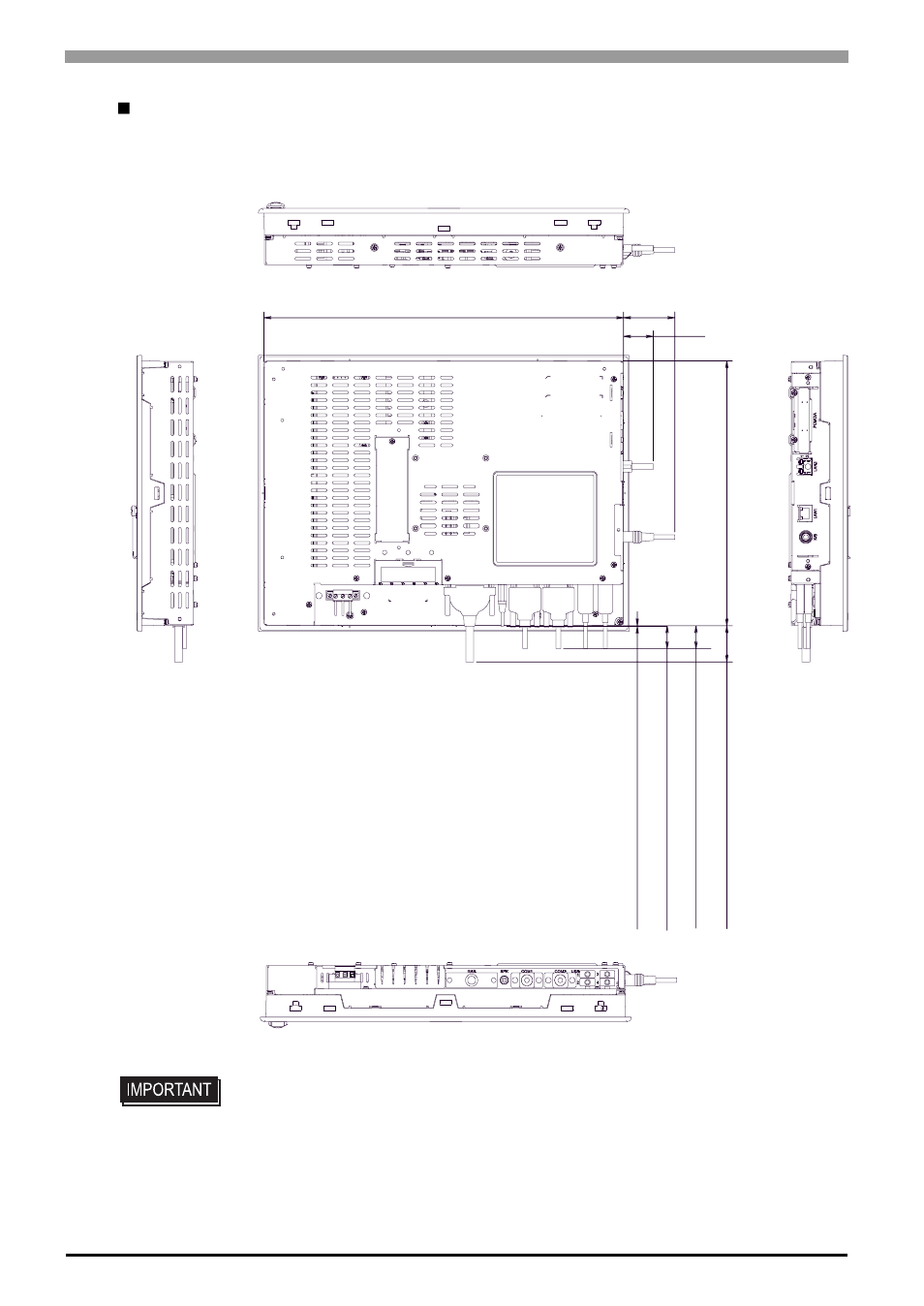 Cable attached dimensions | Proface APL3000B - Node Box PC User Manual | Page 65 / 111