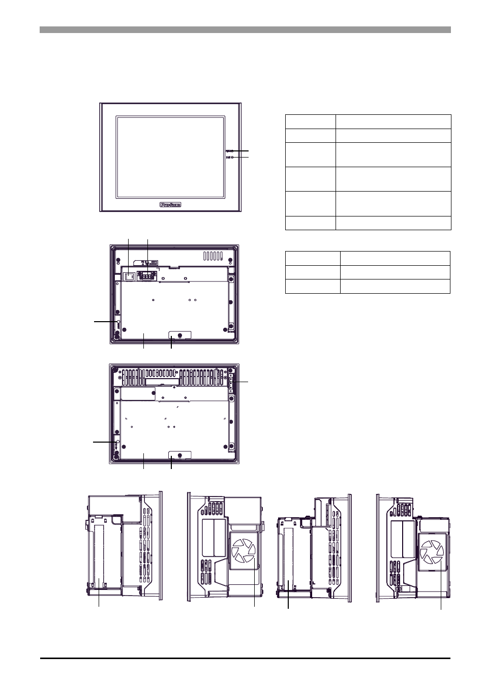 3 part names and functions, 1 ps-3450a series, 3 part names and functions -5 | 1 ps-3450a series -5, Part names and functions, 5 1.3 part names and functions | Proface APL3000B - Node Box PC User Manual | Page 18 / 95