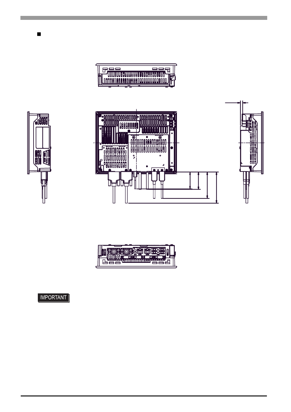 Cable attached dimensions | Proface APL3000B - Node Box PC User Manual | Page 55 / 95