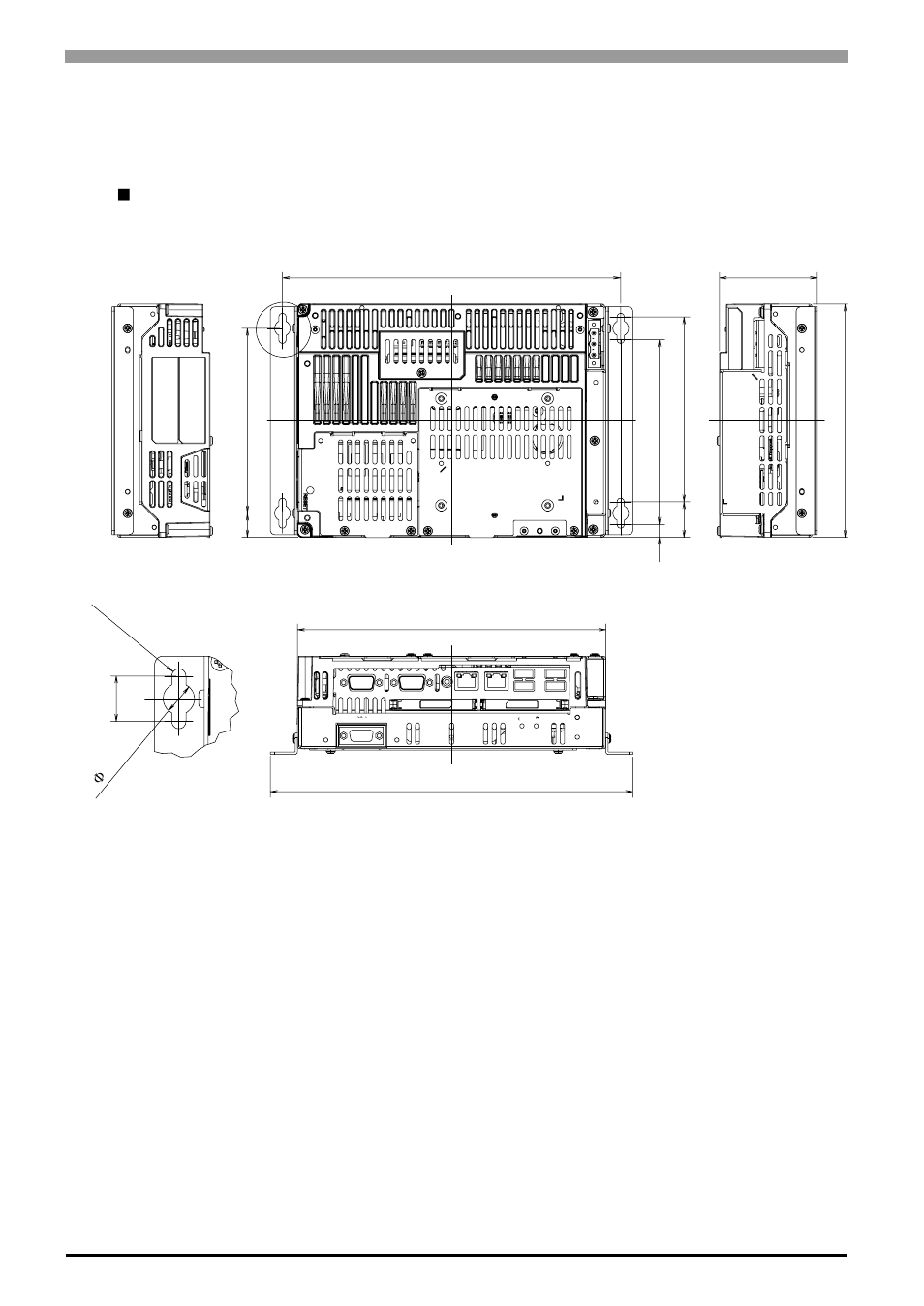 4 dimensions, 4 dimensions -30, Installation fasteners attached dimensions | Proface APL3000B - Node Box PC User Manual | Page 53 / 83