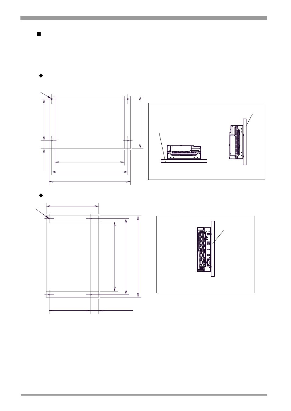 Dimensions of the screw holes | Proface APL3000B - Node Box PC User Manual | Page 55 / 83