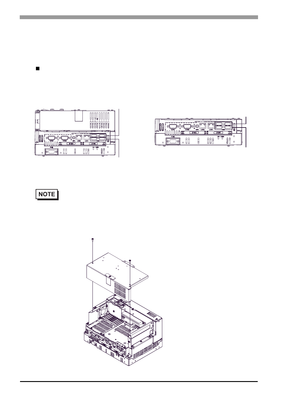 5 usb cable clamp attachment/removal, 5 usb cable clamp attachment/removal -14 | Proface APL3000B - Node Box PC User Manual | Page 69 / 83