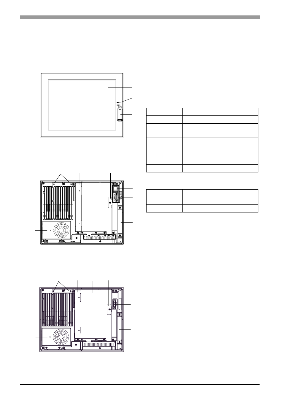 4 part names and functions, 4 part names and functions -6, Part names and functions | 6 1.4 part names and functions | Proface APL3000B - Node Box PC User Manual | Page 21 / 171