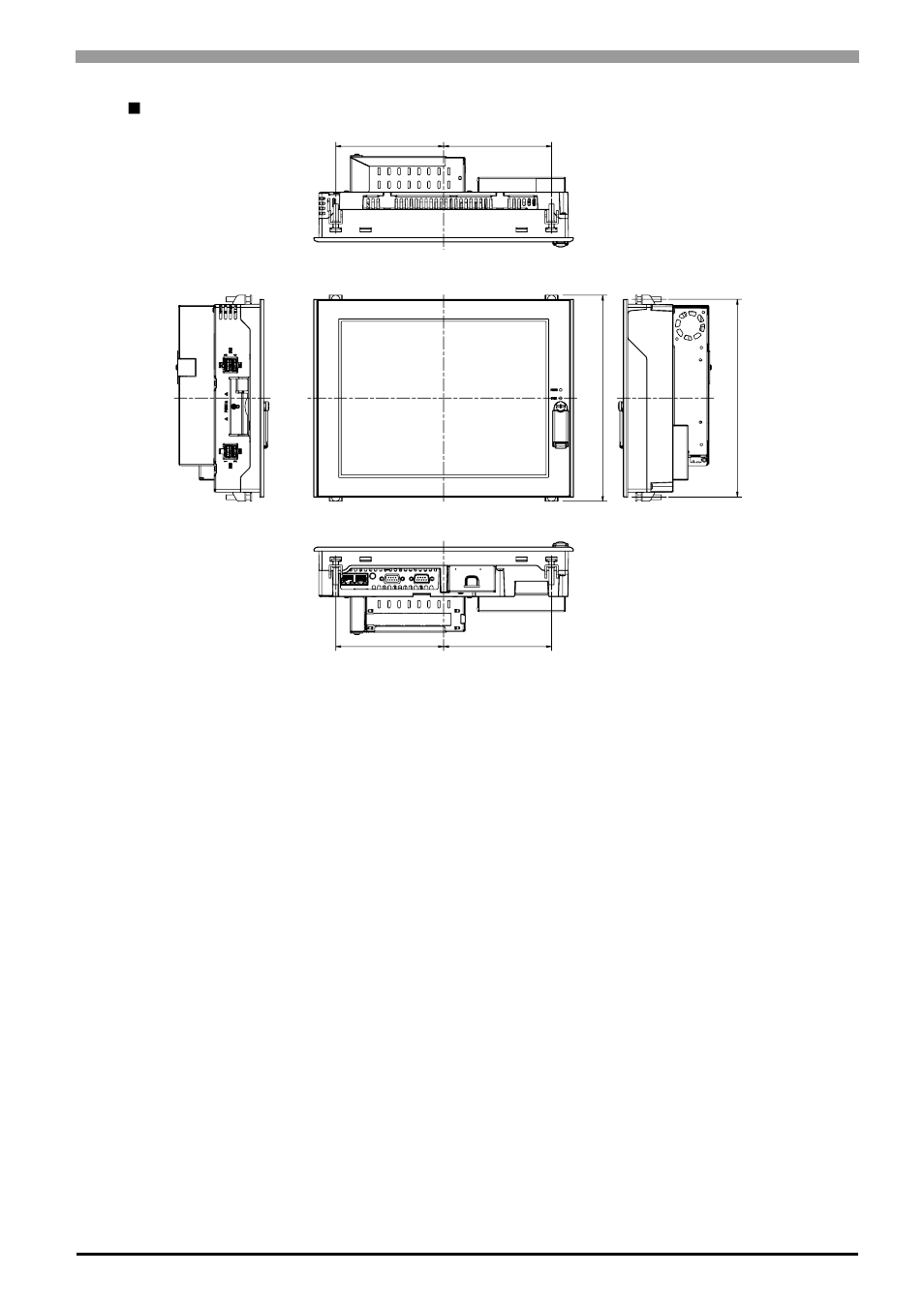 Dimensions with installation fasteners | Proface APL3000B - Node Box PC User Manual | Page 34 / 171