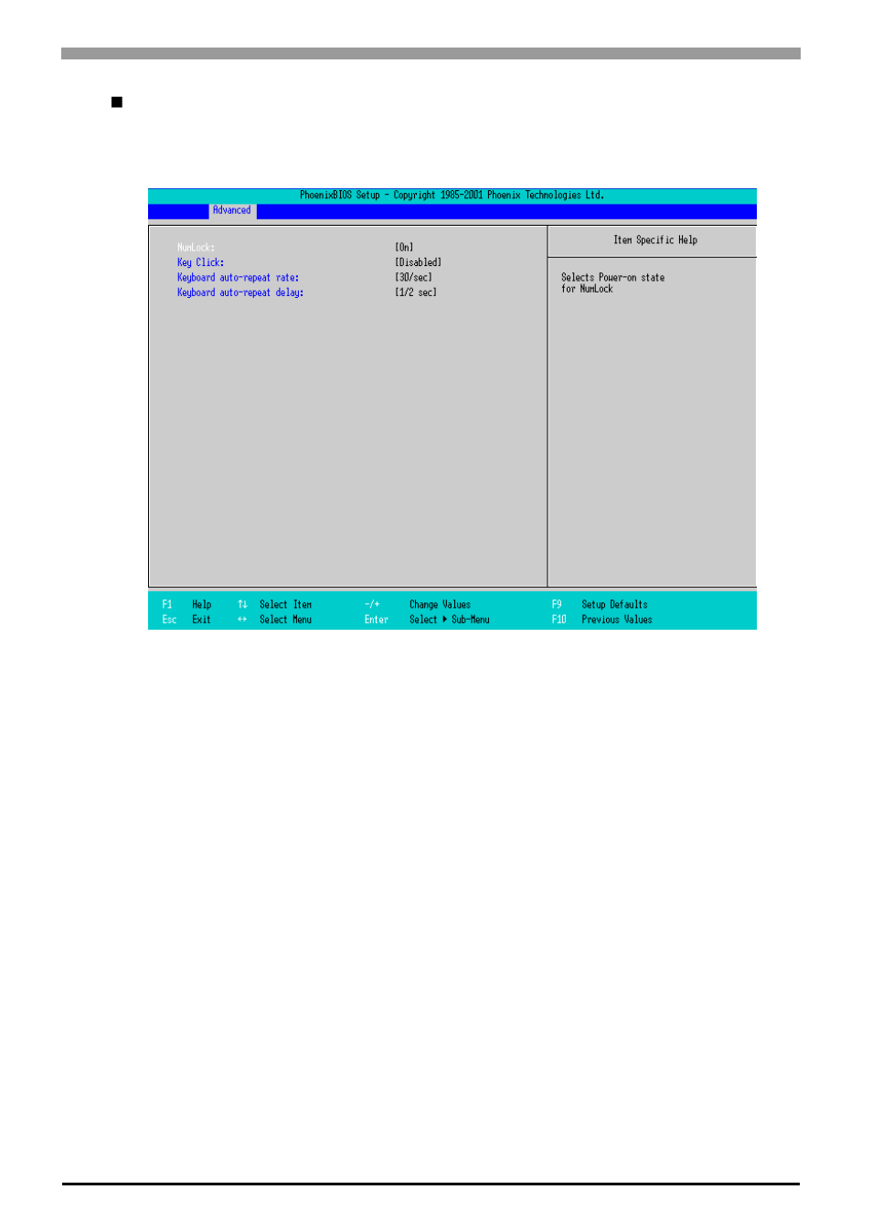 Keyboard features | Proface APL3000B - Node Box PC User Manual | Page 71 / 171