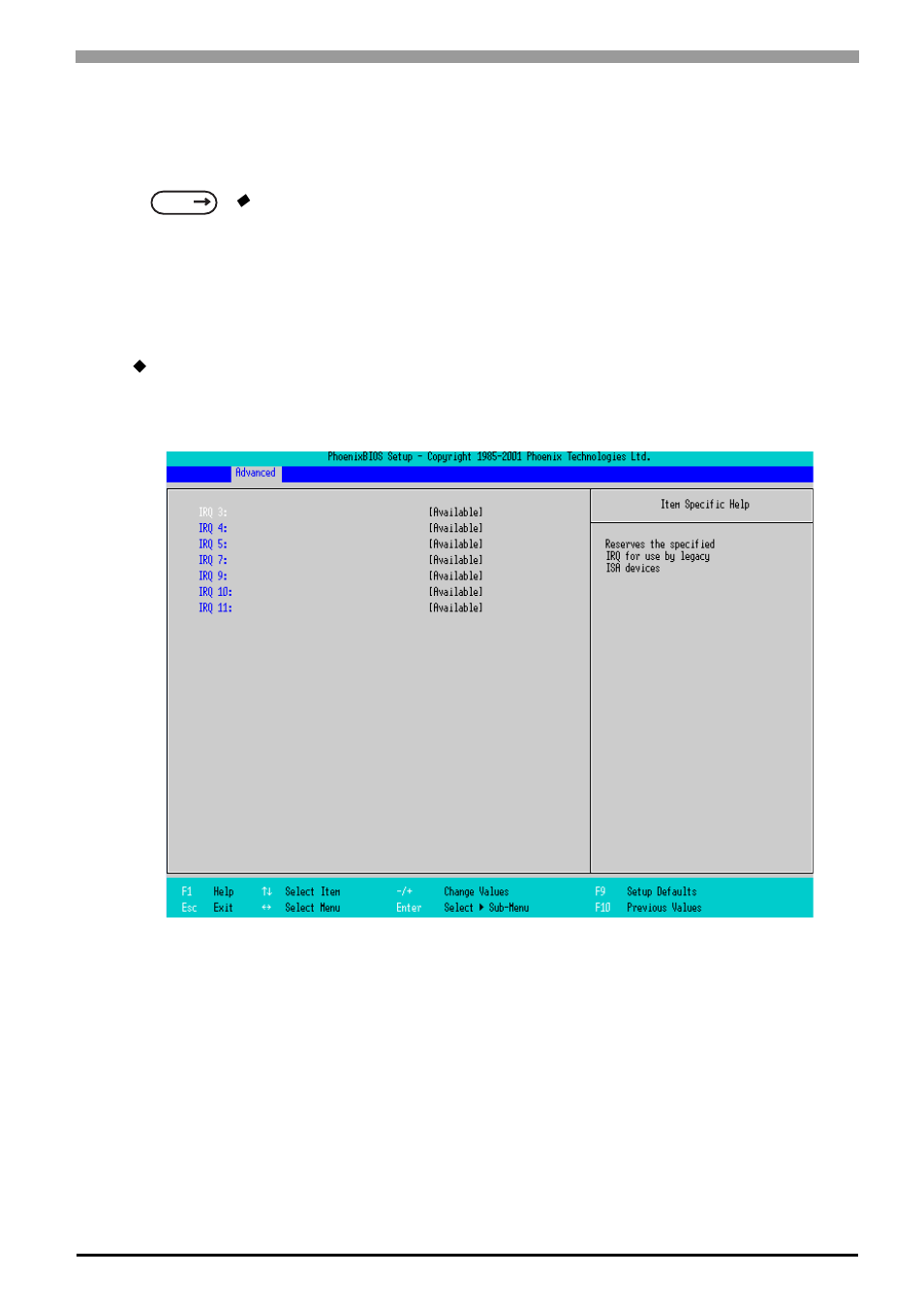 Pci/pnp isa irq resource exclusion | Proface APL3000B - Node Box PC User Manual | Page 74 / 171