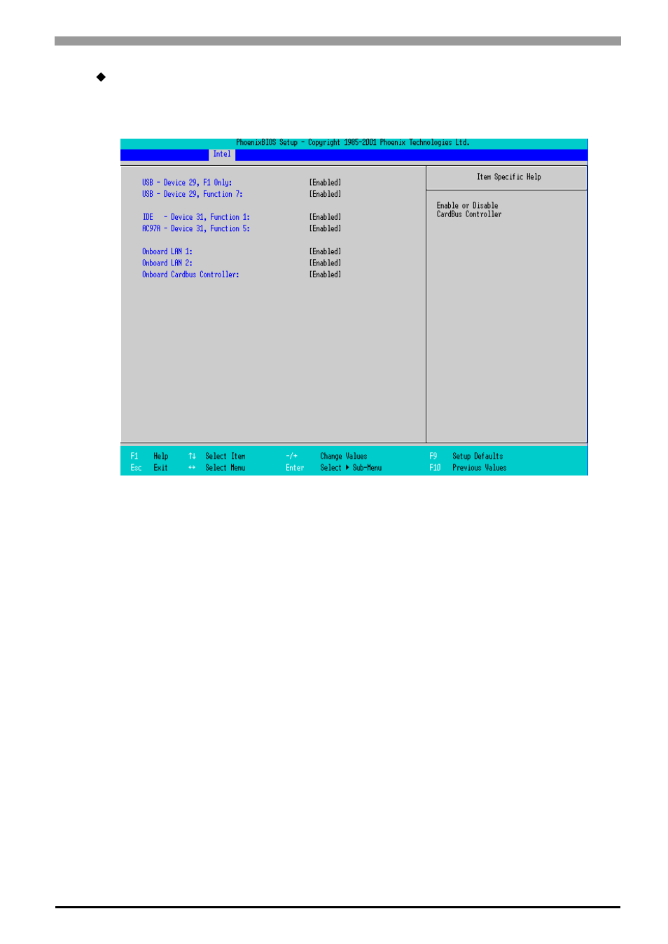 Integrated device control sub-menu | Proface APL3000B - Node Box PC User Manual | Page 82 / 171