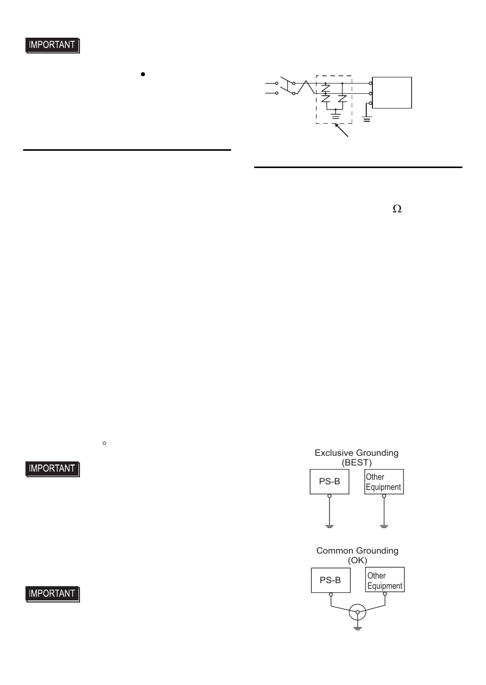 Power supply cautions, Grounding cautions | Proface APL3000B - Node Box PC User Manual | Page 12 / 14