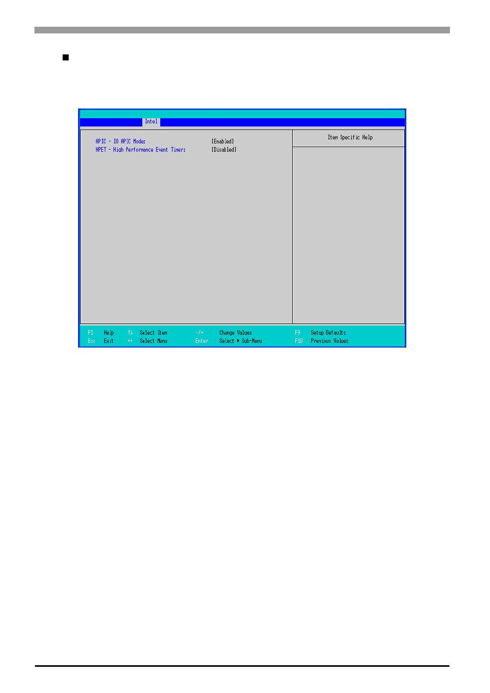 Acpi control sub-menu | Proface APL3000B - Node Box PC User Manual | Page 47 / 109
