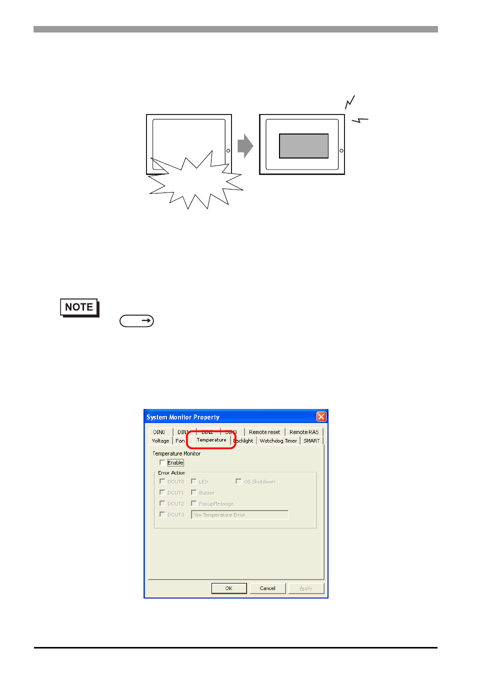 3 monitoring the ps-a status, 1 description, 2 setup procedure | 3 monitoring the ps-a status -10, 2 setup procedure -10, Monitoring the ps-a status, 10 3.3 monitoring the ps-a status | Proface APL3000B - Node Box PC User Manual | Page 63 / 109
