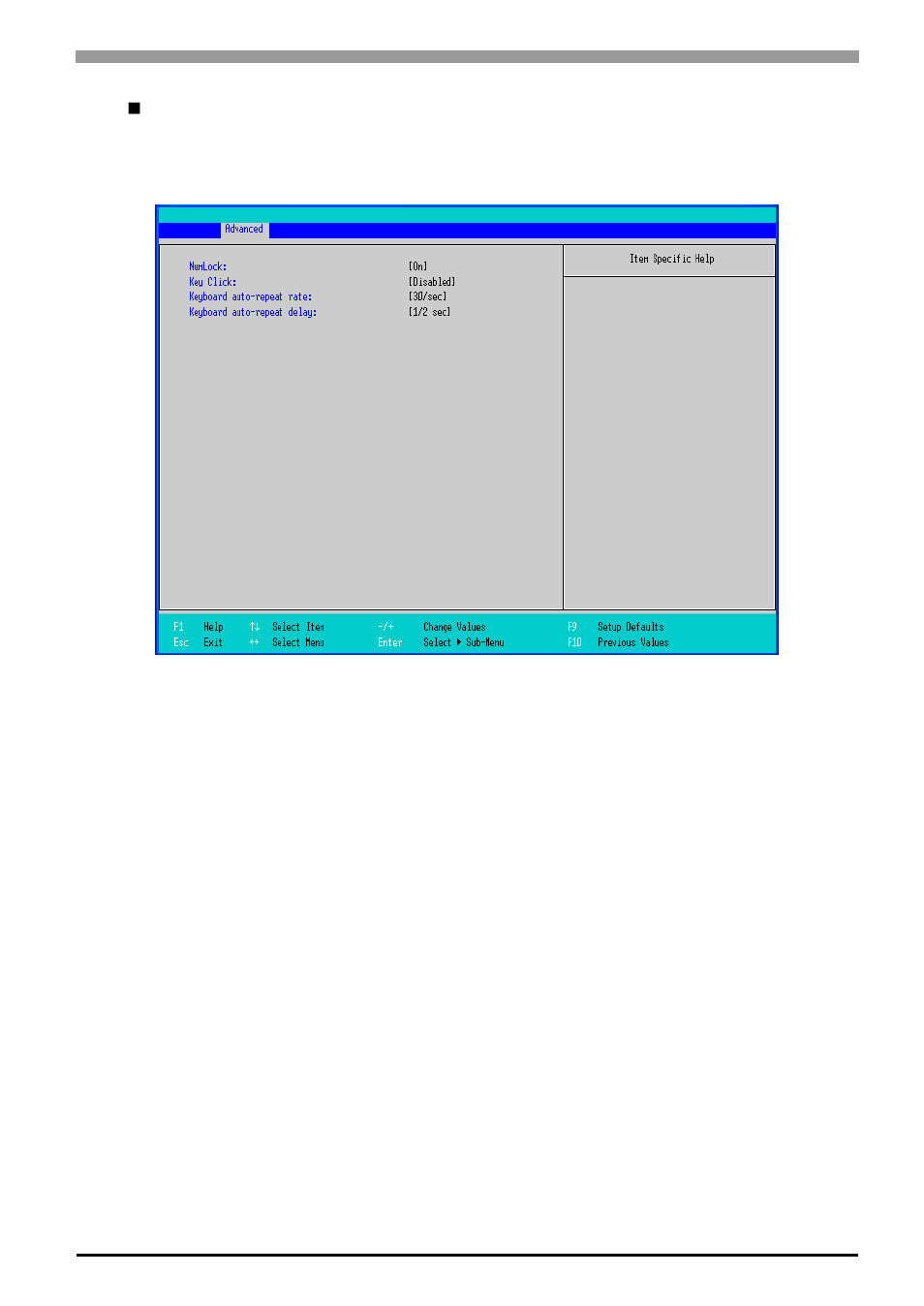 Keyboard features | Proface APL3000B - Node Box PC User Manual | Page 34 / 107