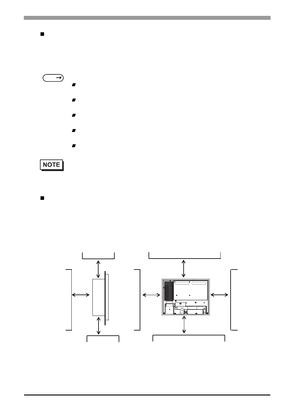 Creating a panel cut, Installation requirements | Proface FP3900 - 19 Flat Panel" User Manual | Page 112 / 163