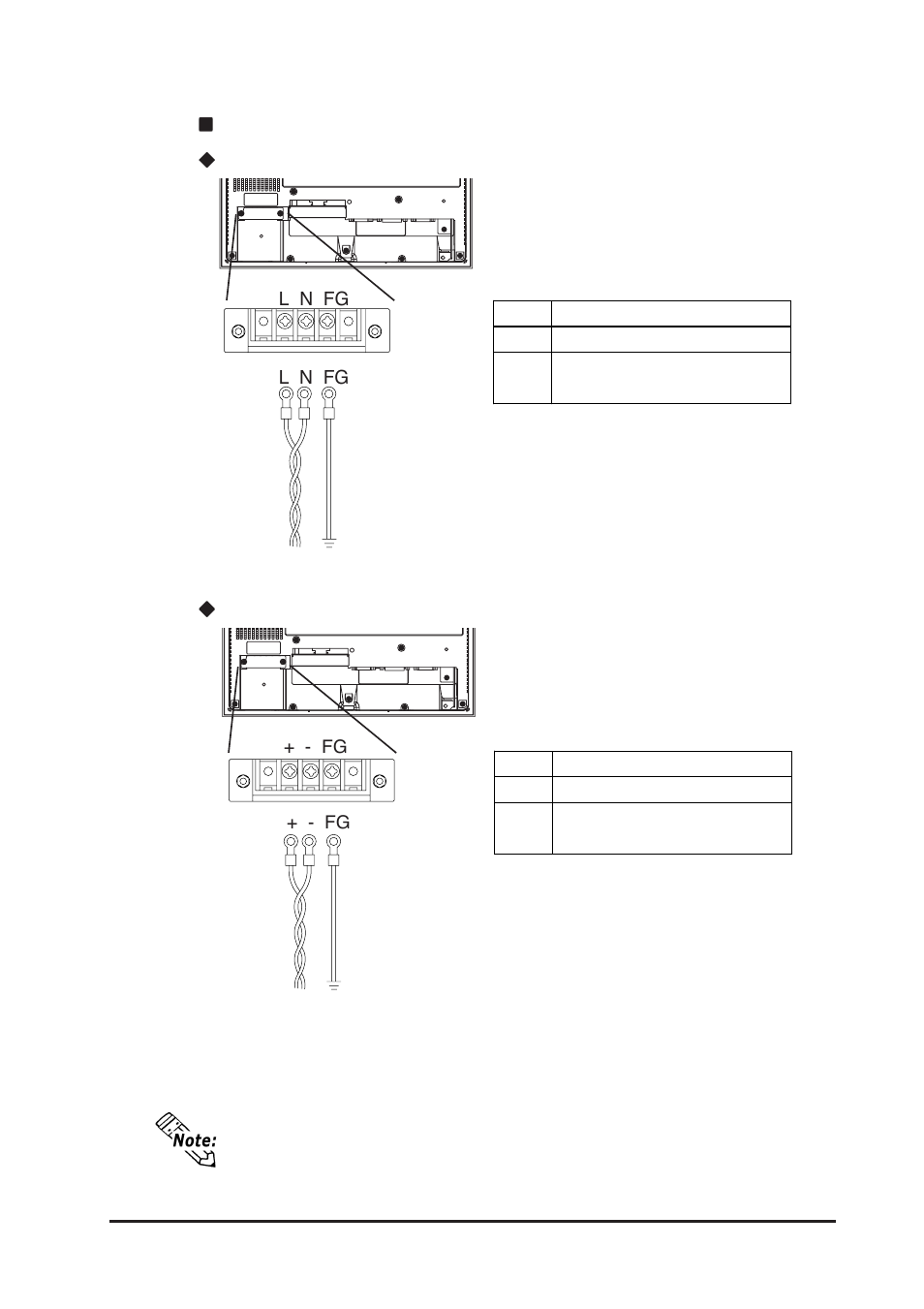 2 wiring, Connecting the power supply terminals | Proface FP3900 - 19 Flat Panel" User Manual | Page 44 / 83