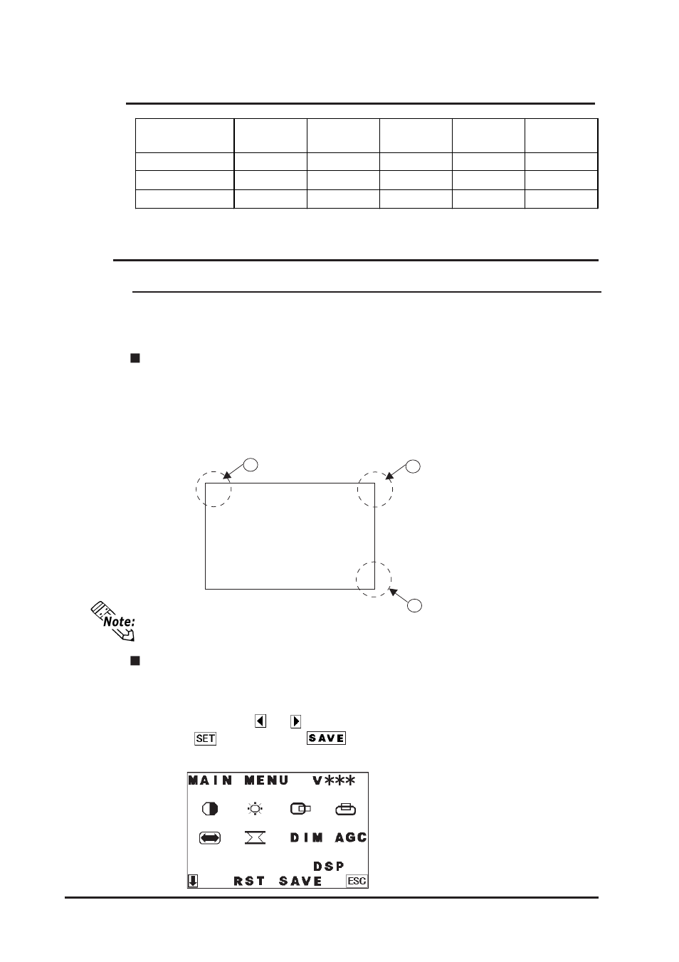 2 status of front led in operation modes, 2 screen display adjustment, 1 calibration of osd display position | 2 status of front led in operation modes -2, 2 screen display adjustment -2, 1 calibration of osd display position -2 | Proface FP3900 - 19 Flat Panel" User Manual | Page 49 / 83