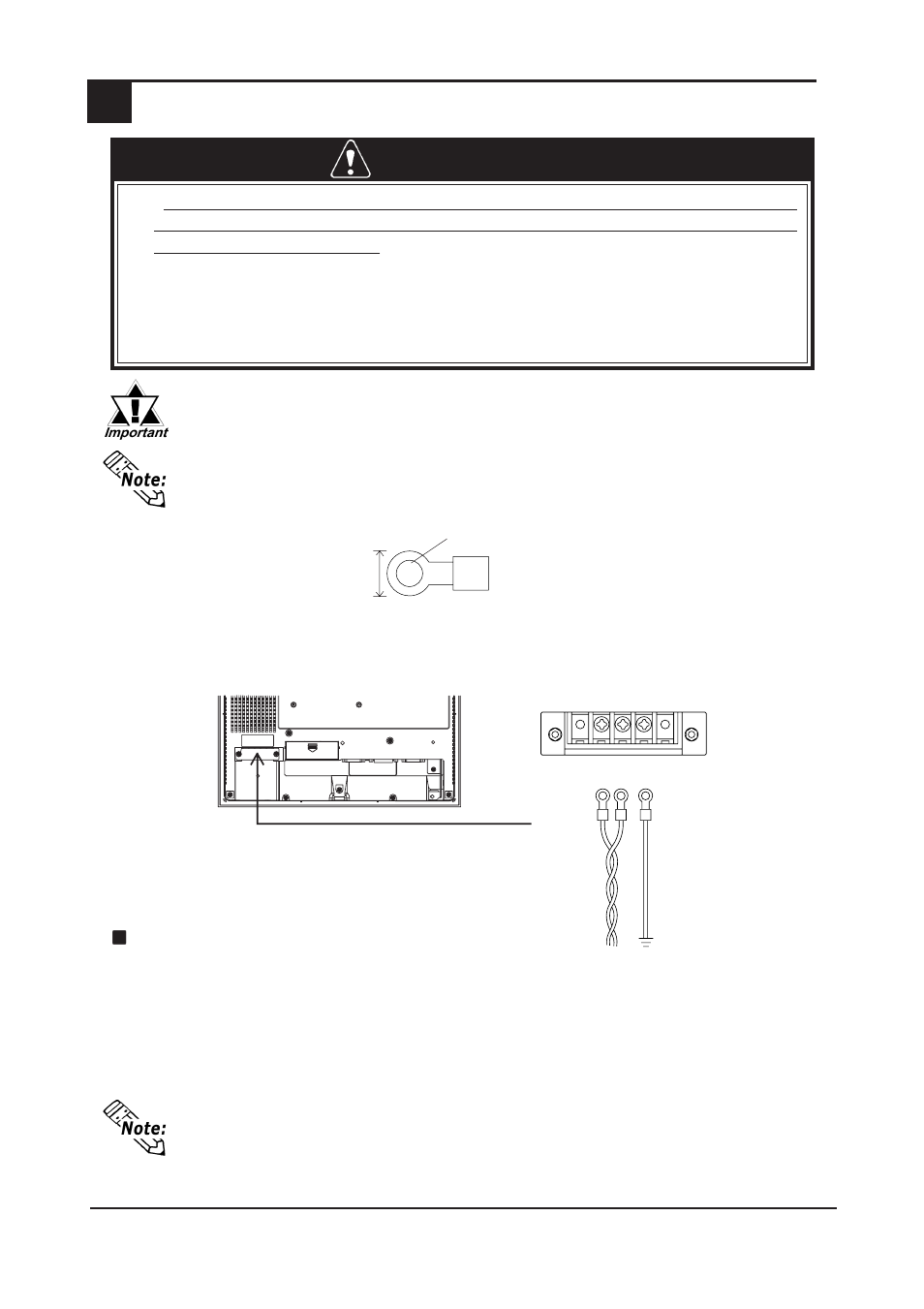Warnings 6 wiring | Proface FP3900 - 19 Flat Panel" User Manual | Page 15 / 20