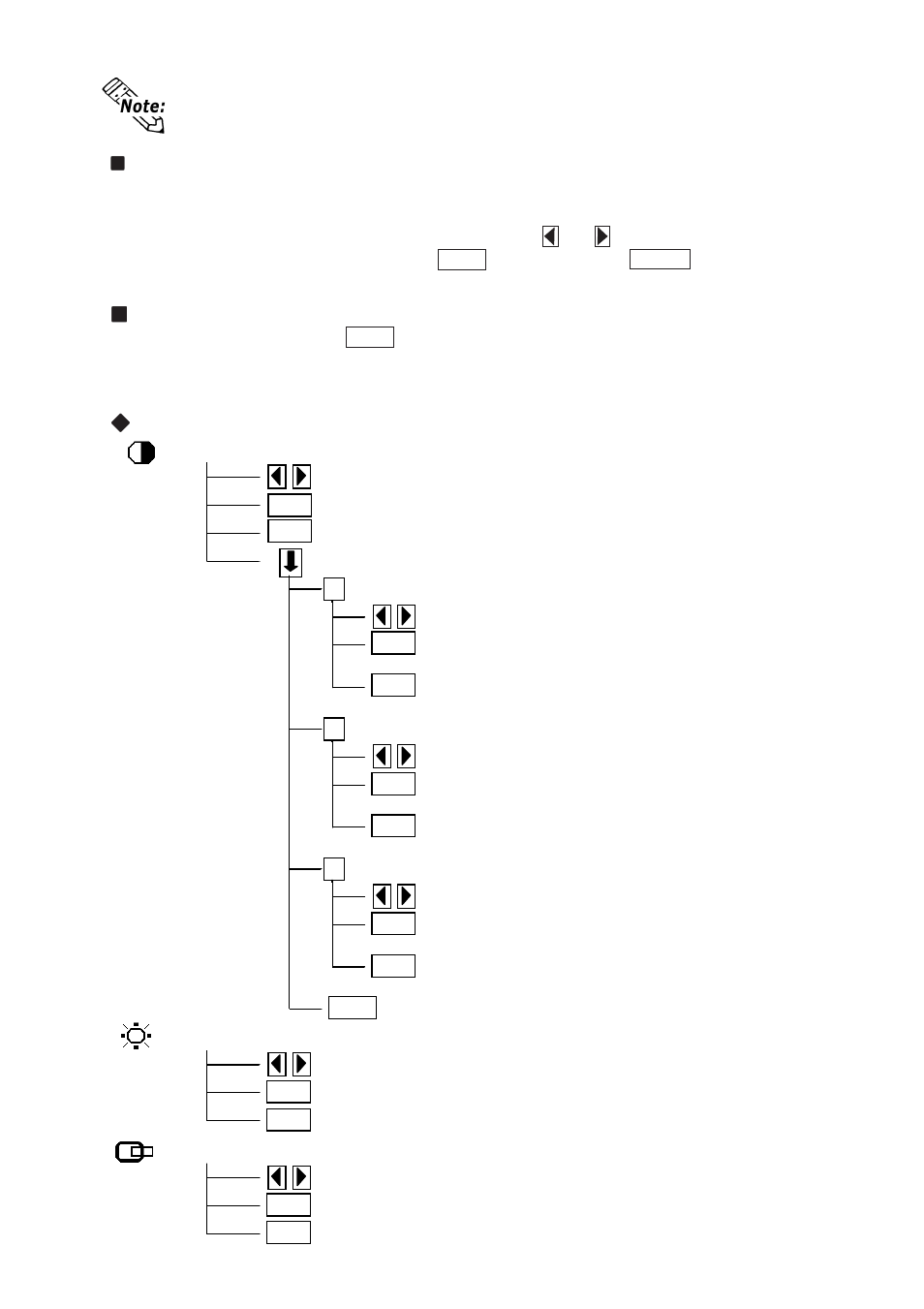 Quitting the osd, Using the osd, Osd menu and operation tree | Proface FP3900 - 19 Flat Panel" User Manual | Page 18 / 20