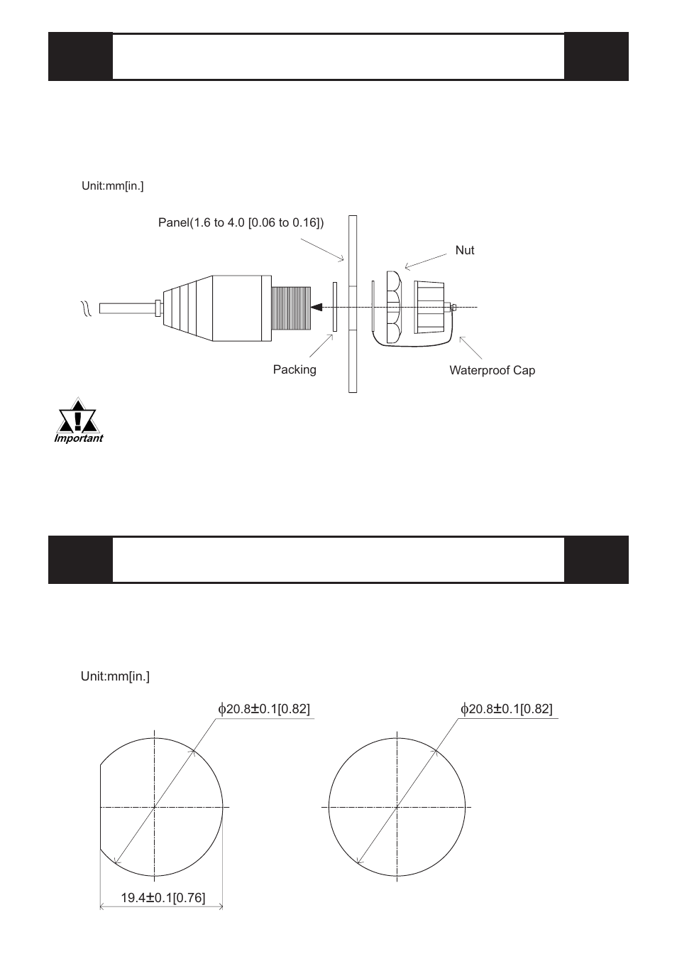 Installation panel cut dimensions | Proface FP3900 - 19 Flat Panel" User Manual | Page 3 / 4
