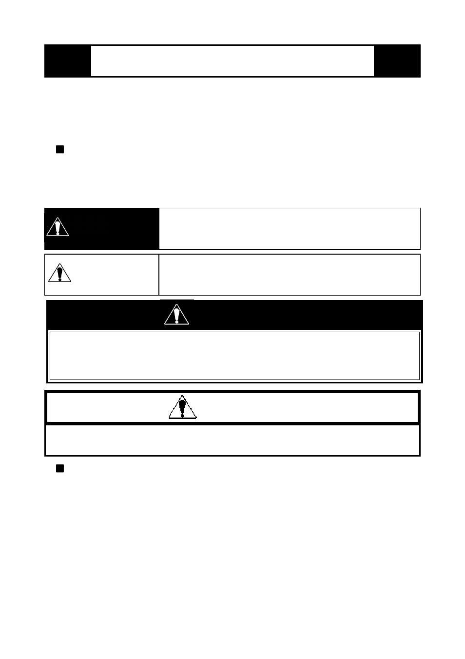 Safety precautions caution warning caution, Warning | Proface FP3900 - 19 Flat Panel" User Manual | Page 2 / 8