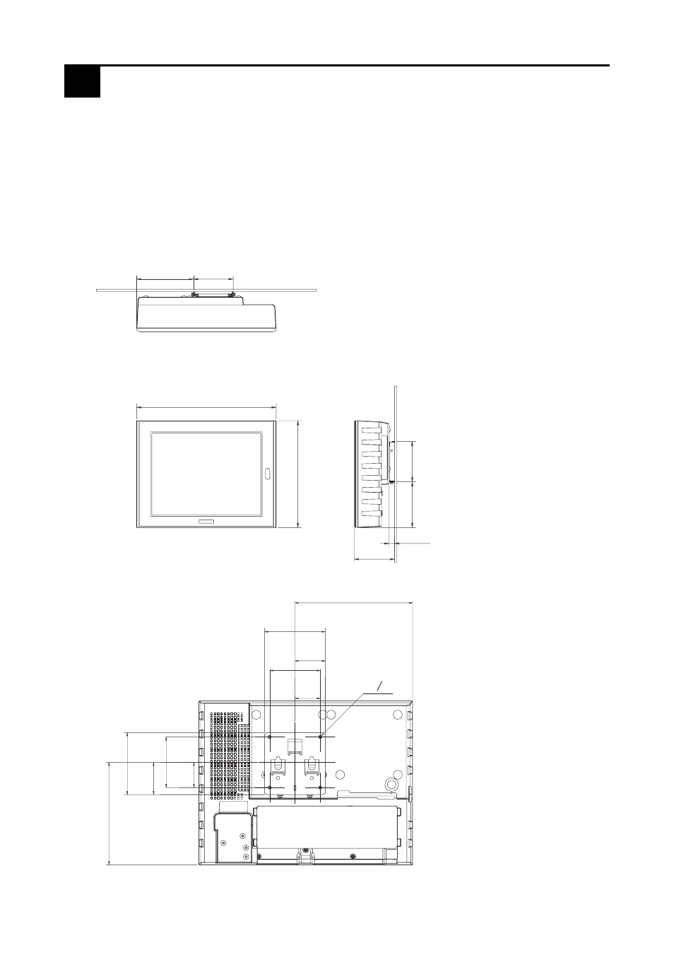 1external dimensions | Proface FP3900 - 19 Flat Panel" User Manual | Page 4 / 8