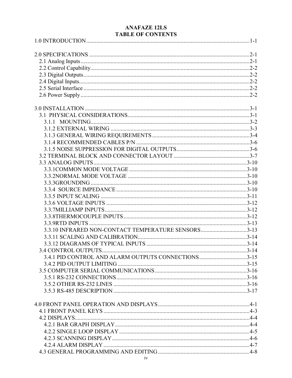 Watlow 12LS Controller User Manual | Page 4 / 111