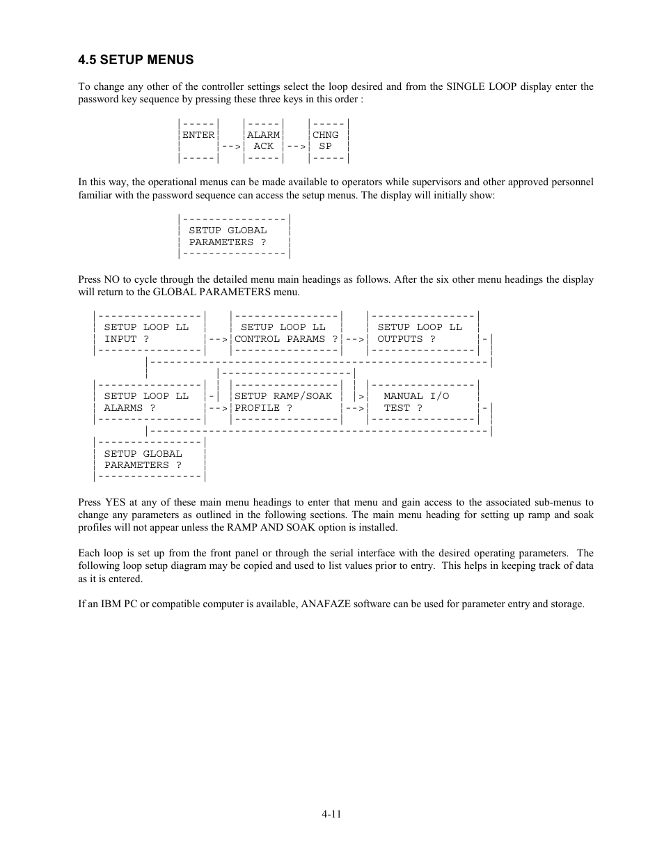 5 setup menus, 5 setup menus -11 | Watlow 12LS Controller User Manual | Page 44 / 111