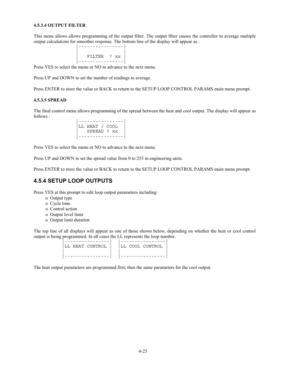 4 setup loop outputs, 4 setup loop outputs -25 | Watlow 12LS Controller User Manual | Page 58 / 111