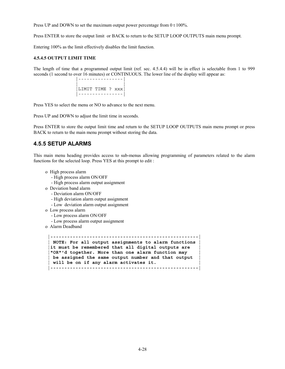 5 setup alarms, 5 setup alarms -28 | Watlow 12LS Controller User Manual | Page 61 / 111